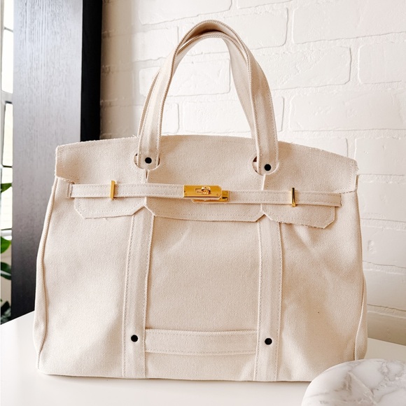 Handbags - Boatkin-Style All-Canvas Tote – Tonal Creamy-White - NEW In-hand & Ready to Ship